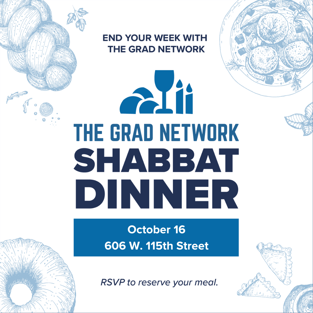 The Grad Network Shabbat Dinner | Oct. 16 - logo